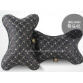 Car Headrest Neck Pillow Bone Shape Windmill Pattern-Black